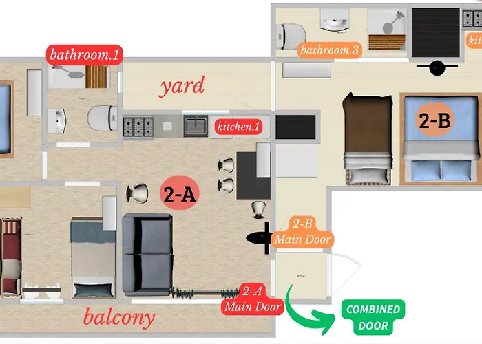 Stylish Apartment In Paceville - 3 Bedrooms, 3 Bathrooms, 2 Kitchens, Great For Friends & Groups